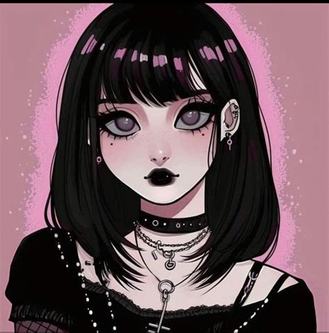 Goth girl | Cute art styles, Cartoon art styles, Girls cartoon art