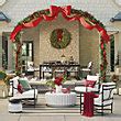 Christmas Cheer Cordless Wreath with Red Bow & Pre-lit Warm White Lights