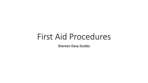 Image result for First Aid Procedures