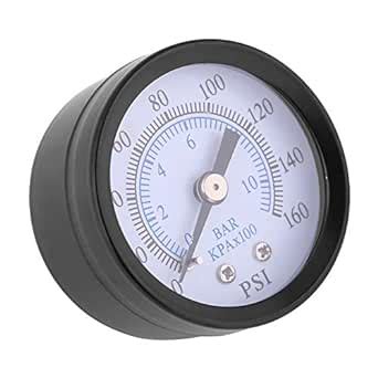 Mini Pressure Gauge 40mm Dia 0160psi 010bar Dual Scale Pressure Gauge ...