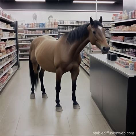 Grainy Footage of Horse Vomiting | Stable Diffusion Online