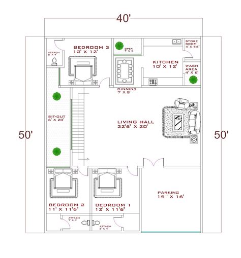 40X50 house plans|40*50 house plan| modern single floor house design ...