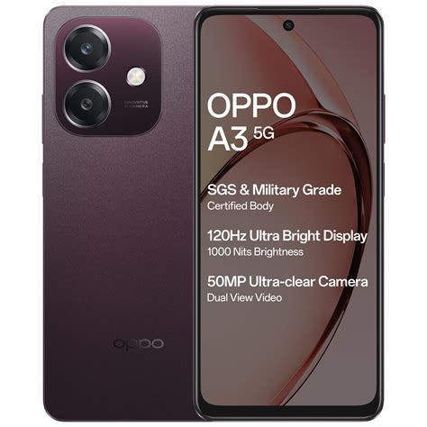 OPPO A3 5G (Nebula Red, 6GB RAM, 128GB Storage) : Amazon.in: Electronics