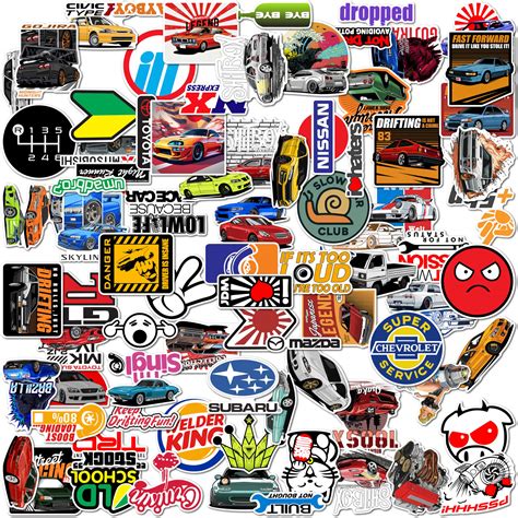 WallDesign Race-Ready 90 Collection of Authentic JDM Sticker Set ...
