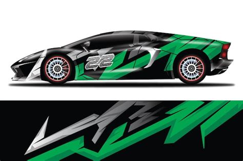 Car decal wrap design vector | Premium Vector