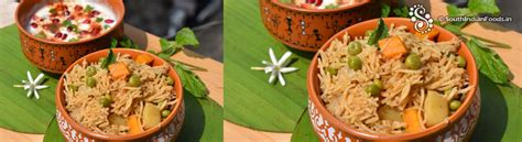 Veg pulao & pomegranate raita -How to make-Step by step photos