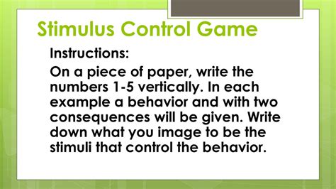 Image result for Stimulus Control Examples