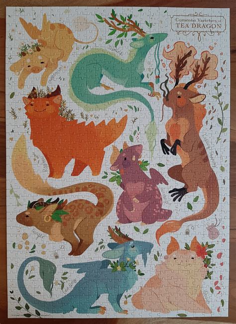The Tea Dragon Society Puzzle: Common Varieties of Tea Dragon. 1000 pcs ...
