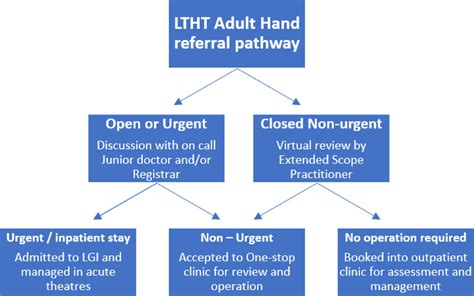 LTHT Adult Hand referral pathway. | Download Scientific Diagram