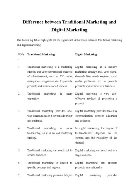 Digital vs traditional marketing - Difference between Traditional ...