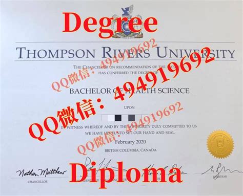 海外定制文凭服务TRU毕业证#q微494919692留服认证书 TRU成绩单TRU本科学位证#可查留信认证#雅思#托福#GRE考试《Diploma Certificate》 | British ...