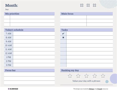 Study Timetable Planner Template