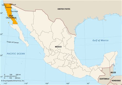 Map Of California To Mexico