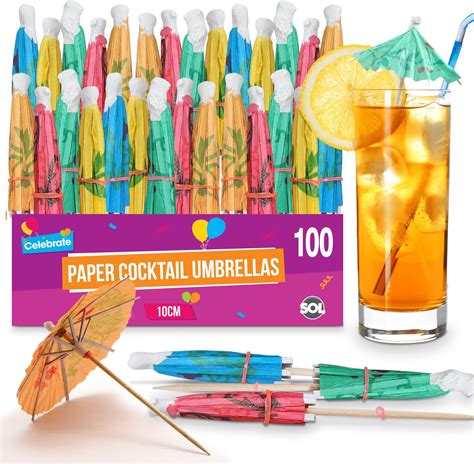 100 Cocktail Umbrellas Drinks Umbrella, Paper Umbrellas for Cocktail ...