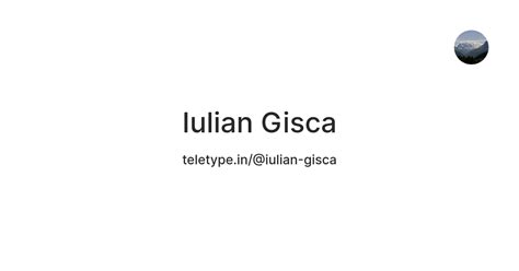 Iulian Gisca — Teletype