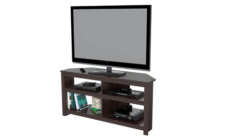 Buy Inval 4-Shelf Corner TV Stand for TVs up to 60”, Espresso Online at ...