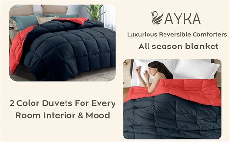 AYKA Reversible Comforter 220 GSM Microfiber Reversible AC Comforter ...
