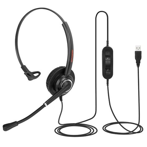 USB Headset with Noise Cancelling Microphone Computer Phone Headset for ...