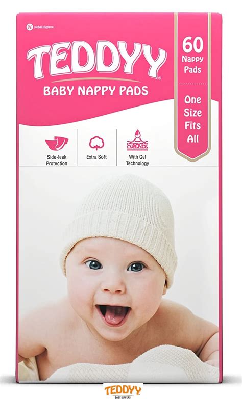 Teddyy Baby Nappy Pads 60 Pads With Free Size – MedineedsIndia