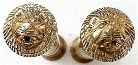 Som's Trading-Brass Lion Face Handlebar Grip With Som's Logo Keyring ...