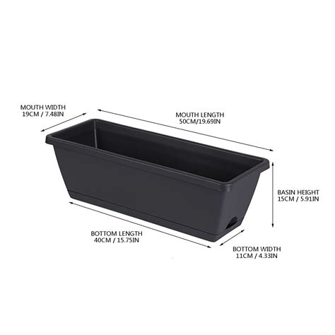 XEOVHV Window Box Planter,Plastic Vegetable Flower Planters Boxes 20 ...