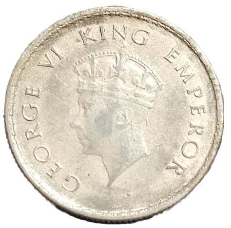 Silver Half Rupee 1939 George VI British India : Amazon.in: Toys & Games