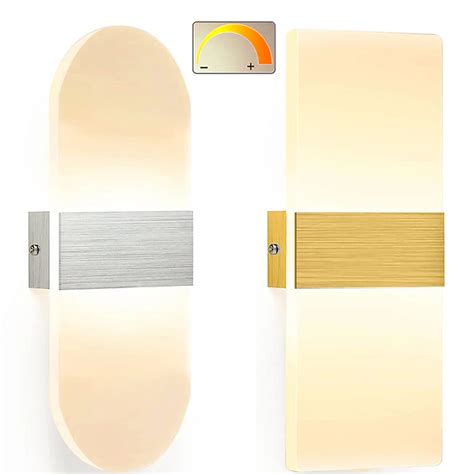 moderni himmennettävä led-akryyliseinävalaisin 7w lämmin valovalkoinen ...
