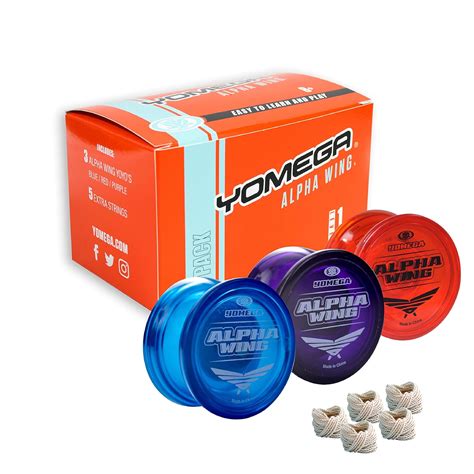 Yomega Alpha Wing Yoyo, Fixed Axle Yo-yo Designed for Beginners, String ...