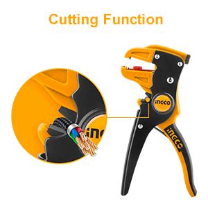 INGCO Wire Stripper, 2 in 1 Cable Wire Stripper with Cutter, 0.5mm~6mm ...