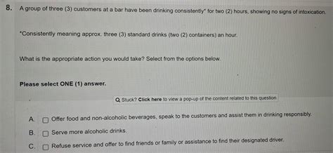 Solved: A group of three (3) customers at a bar have been drinking ...