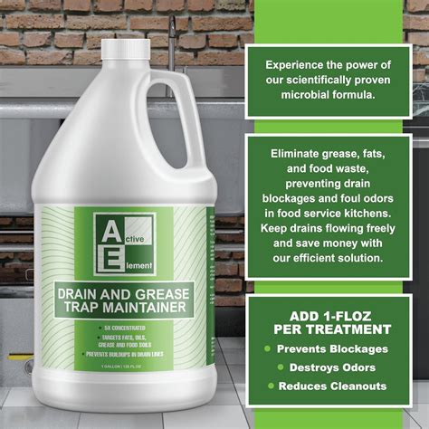 Active Element Drain and Grease Trap Maintainer- 1 Gallon (128 India | Ubuy