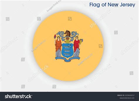High Detailed Flag New Jersey New Stock Vector (Royalty Free ...