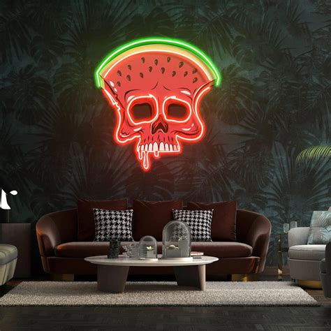 Watermelon Skull Led Neon Acrylic Artwork – The MB Store