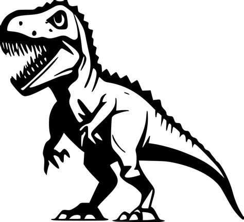 T Rex Black And White Clipart