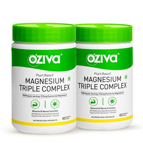 OZiva Magnesium Triple Complex for Muscle, Sleep and Nerve Function ...