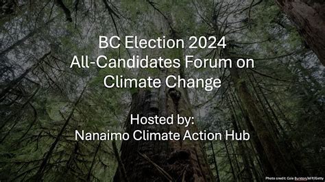 BC Election 2024 All-Candidates Forum on Climate Change, Nanaimo ...