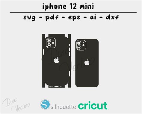 Buy Apple iPhone 12 Mini Skin Template Cricut Vector Cut File Wrap ...