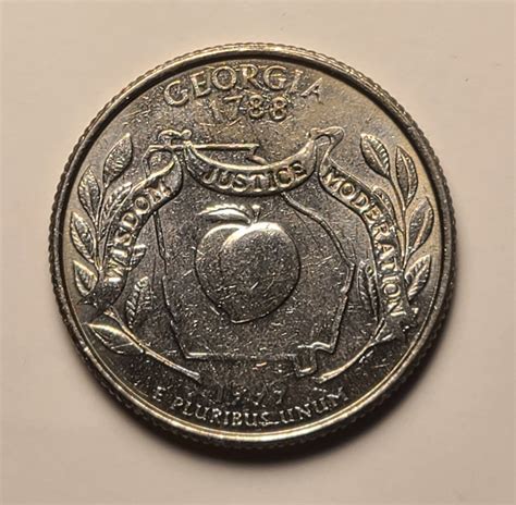 Statehood Quarter 1999-P Georgia MS-62 (BU+) GREASE FILLED DIE ERROR ...