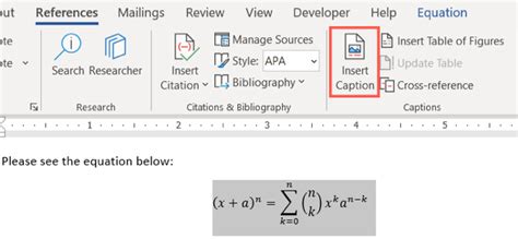 Image result for Equation Numbering Word