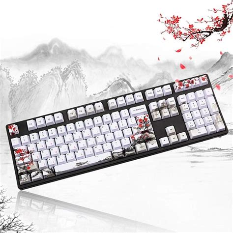 Buy Rubber Keycaps Set, 110 Keys PBT Keycap, Anti-Slip Texture Dye ...