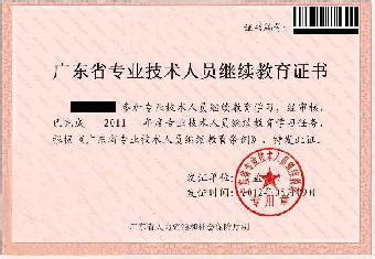 广东省专业技术人员继续教育证书打印Word模板下载_编号lkxjrnpd_熊猫办公