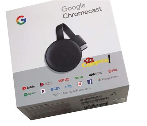 Google Chromecast Streaming Device With Hdmi Cable Stream Shows Music ...