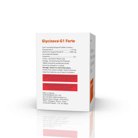 Glycinova G 1mg Forte Strip Of 10 Tablets: Uses, Side Effects, Price ...