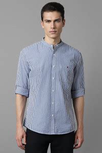 LOUIS PHILIPPE Men Striped Casual Blue Shirt - Buy LOUIS PHILIPPE Men ...
