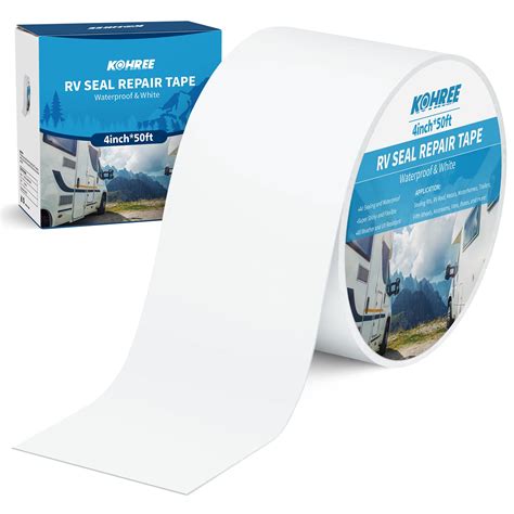 Snapklik.com : RV Sealant Tape, 4 Inch X 50 Foot RV Roof Tape White Waterproof Seal Tape UV ...