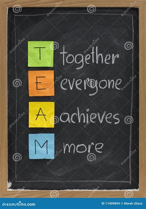 Teamwork Concept on Blackboard Stock Photo - Image of blackboard, chalkboard: 11409894