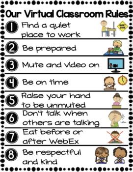 Image result for Virtual Class Rules Elementary
