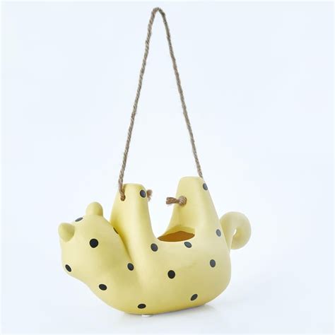 Buy Corsica Ceramic Hanging Cat Planter from Home Centre at just INR 499.0