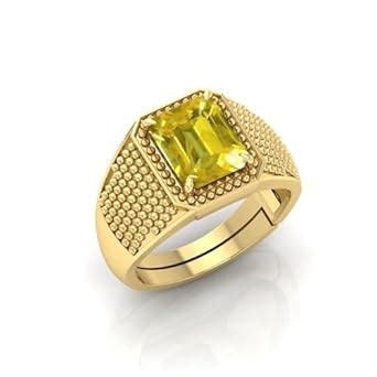 Om Gayatri Corp 9.25 Ratti Pukhraj Stone Original Certified Yellow ...