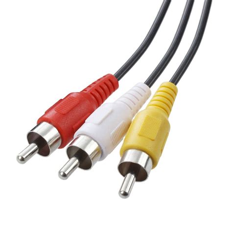 RocketBus RCA Composite Red White Yellow Stereo Cable Cord Wire for TV ...